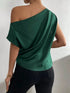 'Ceridwen' Rushed Off Shoulder Blouse - Celes Fashion